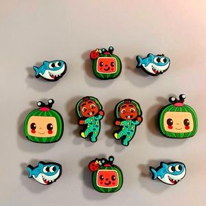 5 croc charms for $12
